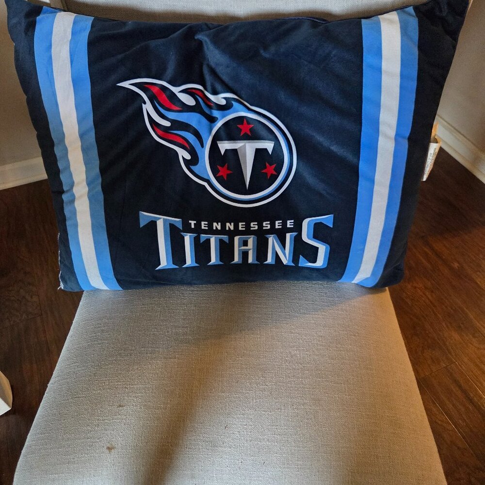 Tennessee Titans Official NFL Full Size Velveteen Pillow Measures 25" by 18"